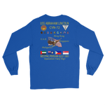 USS Abraham Lincoln (CVN-72) 1991 Long Sleeve Cruise Shirt – back view, royal