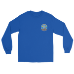 USS Bonhomme Richard (CVA-31) Ship's Crest Long Sleeve T-shirt – front view, royal