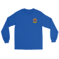 USS Independence (CVA-62) 1970-71 Long Sleeve Cruise Shirt – front view, royal