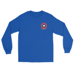 HSC-28 Dragon Whales Squadron Crest Long Sleeve T-Shirt – front view, royal