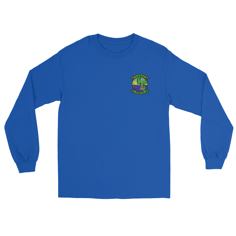 HSM-48 Vipers Squadron Crest Long Sleeve T-Shirt – front view, royal