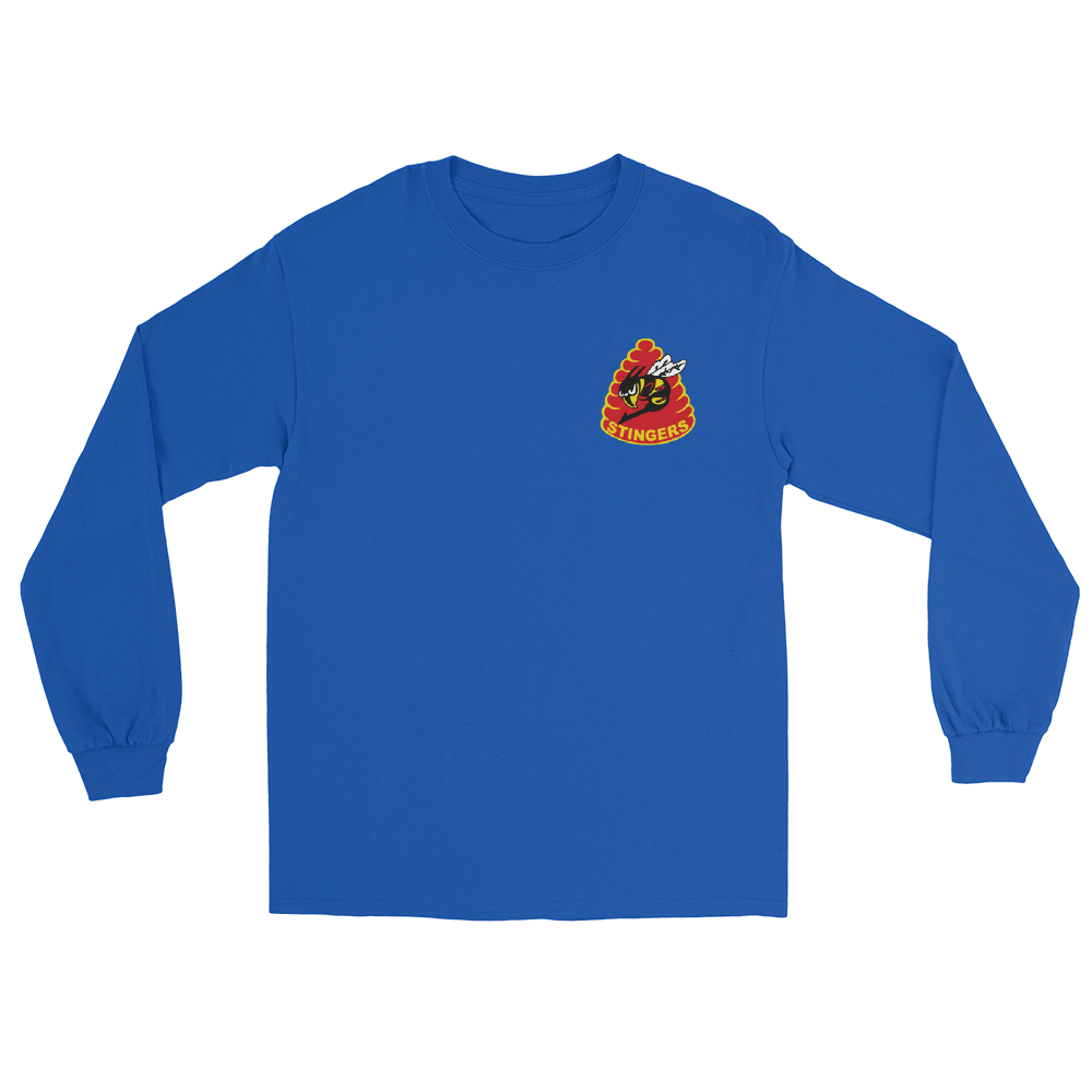 VFA-113 Stingers Squadron Crest Long Sleeve T-Shirt – front view, royal