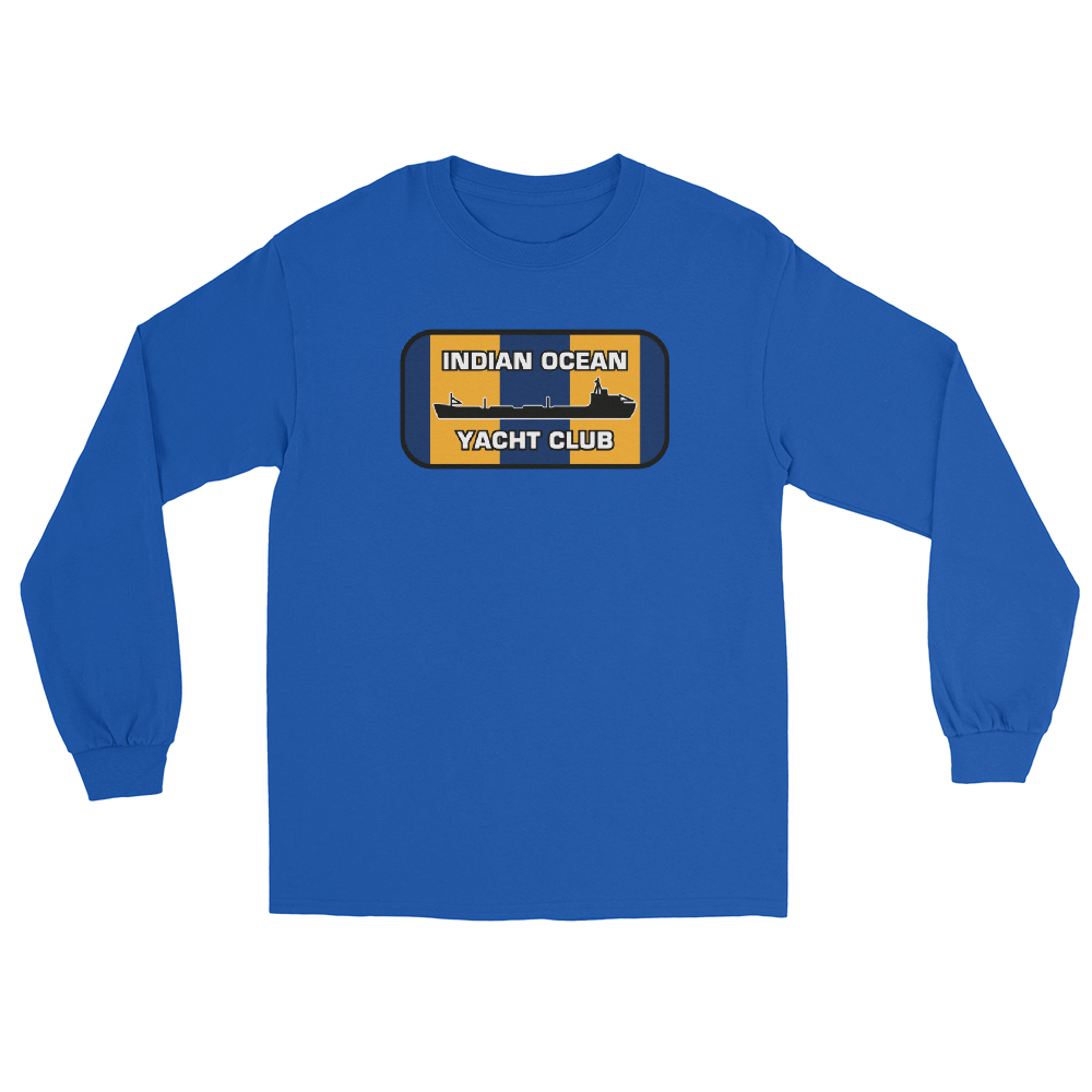 Indian Ocean Yacht Club Long Sleeve T-Shirt – front view, royal