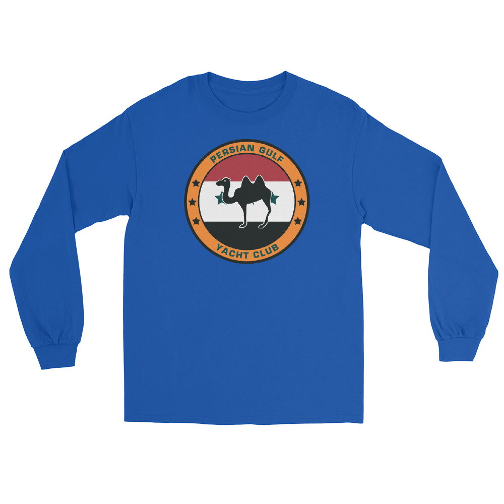 Persian Gulf Yacht Club (c) Long Sleeve Shirt – front view, royal