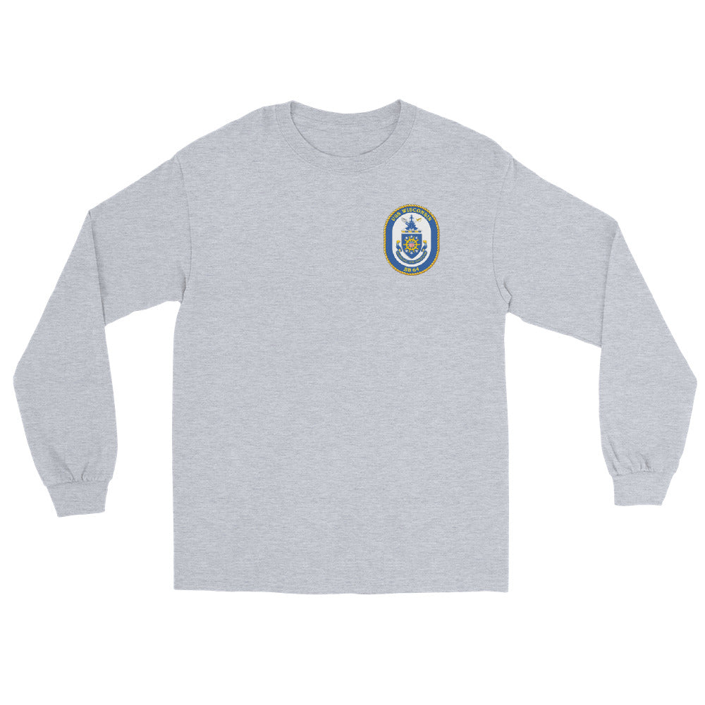USS Wisconsin (BB-64) Ship's Crest Long Sleeve Shirt