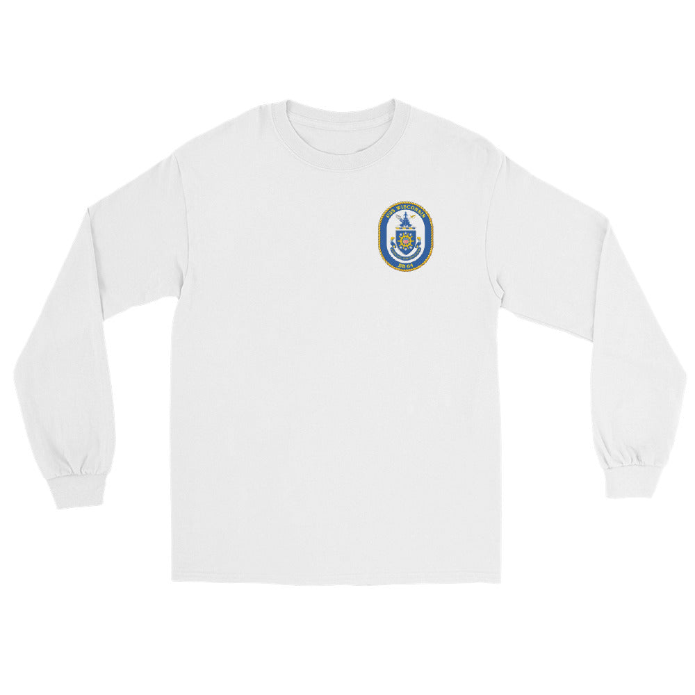 USS Wisconsin (BB-64) Ship's Crest Long Sleeve Shirt