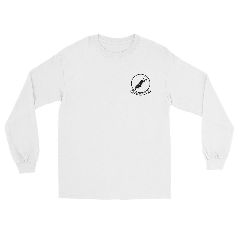 VA-35 Black Panthers Squadron Crest Long Sleeve T-Shirt – front view, white