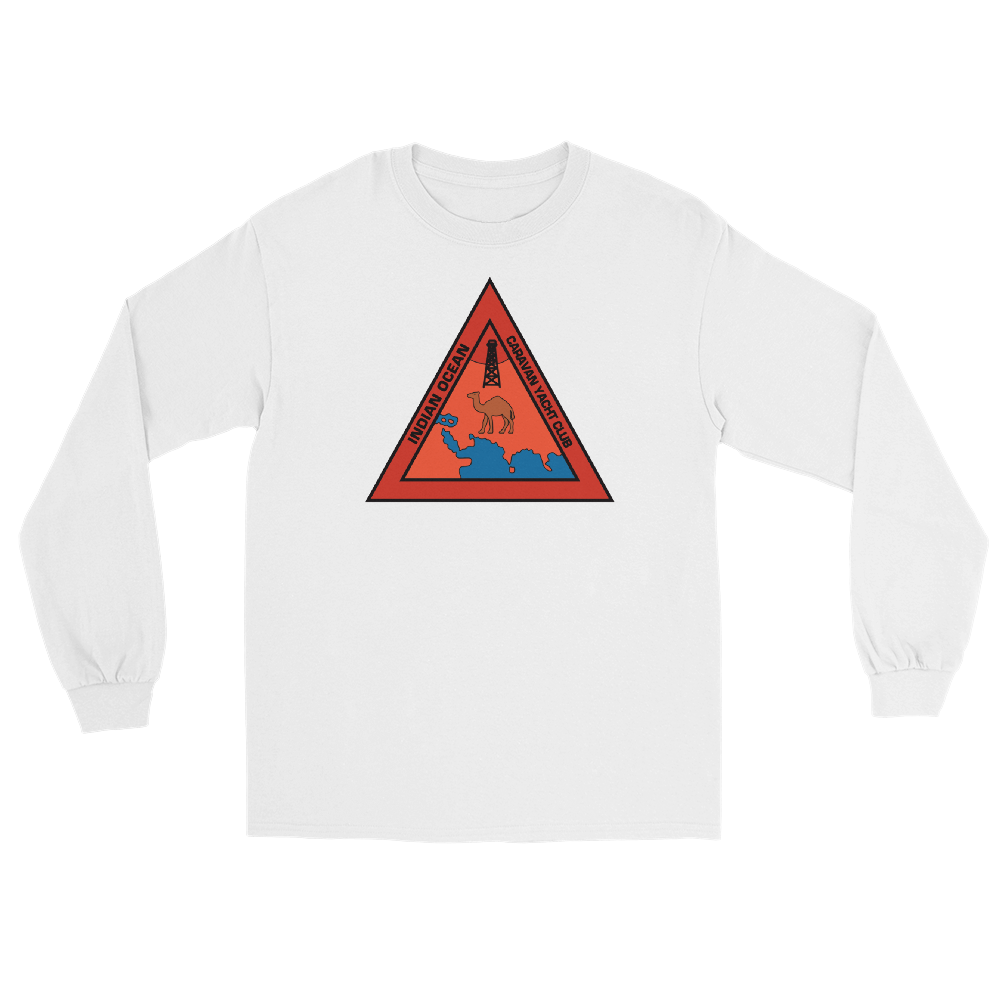 Indian Ocean Caravan Yacht Club Long Sleeve T-Shirt – front view, white