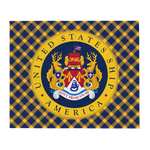 USS America (CVA/CV-66) Ship's Crest Throw Blanket – front view, 50x60