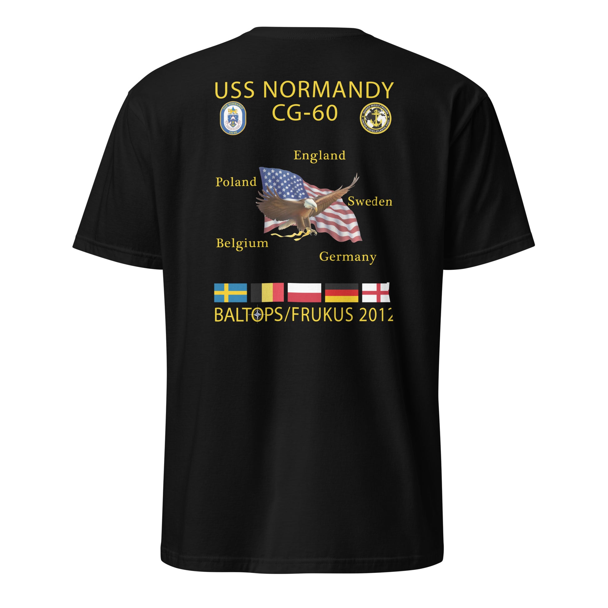 USS Normandy (CG-60) 2012 Cruise Shirt – back view, black