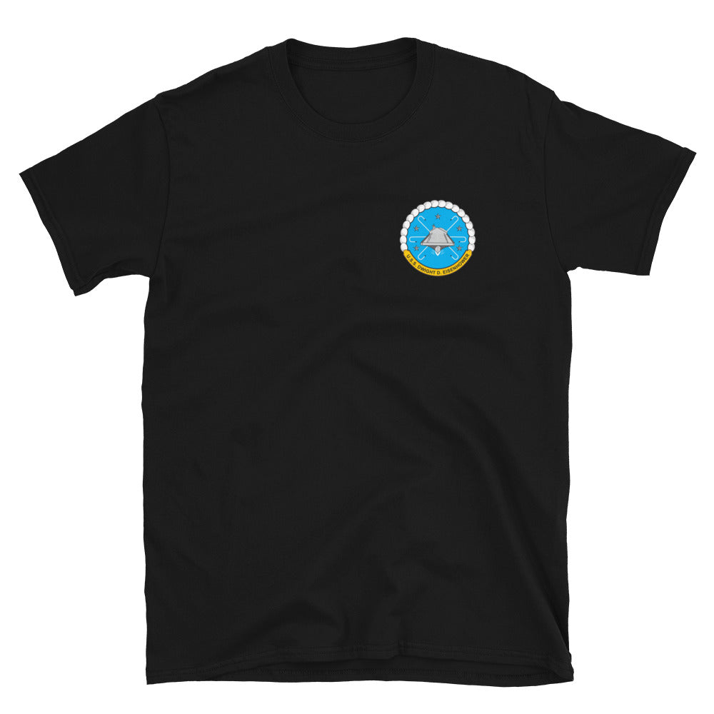 USS Dwight D. Eisenhower (CVN-69) Persian Gulf Yacht Club Shirt – front view, black