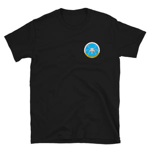 USS Dwight D. Eisenhower (CVN-69) Persian Gulf Yacht Club Shirt – front view, black