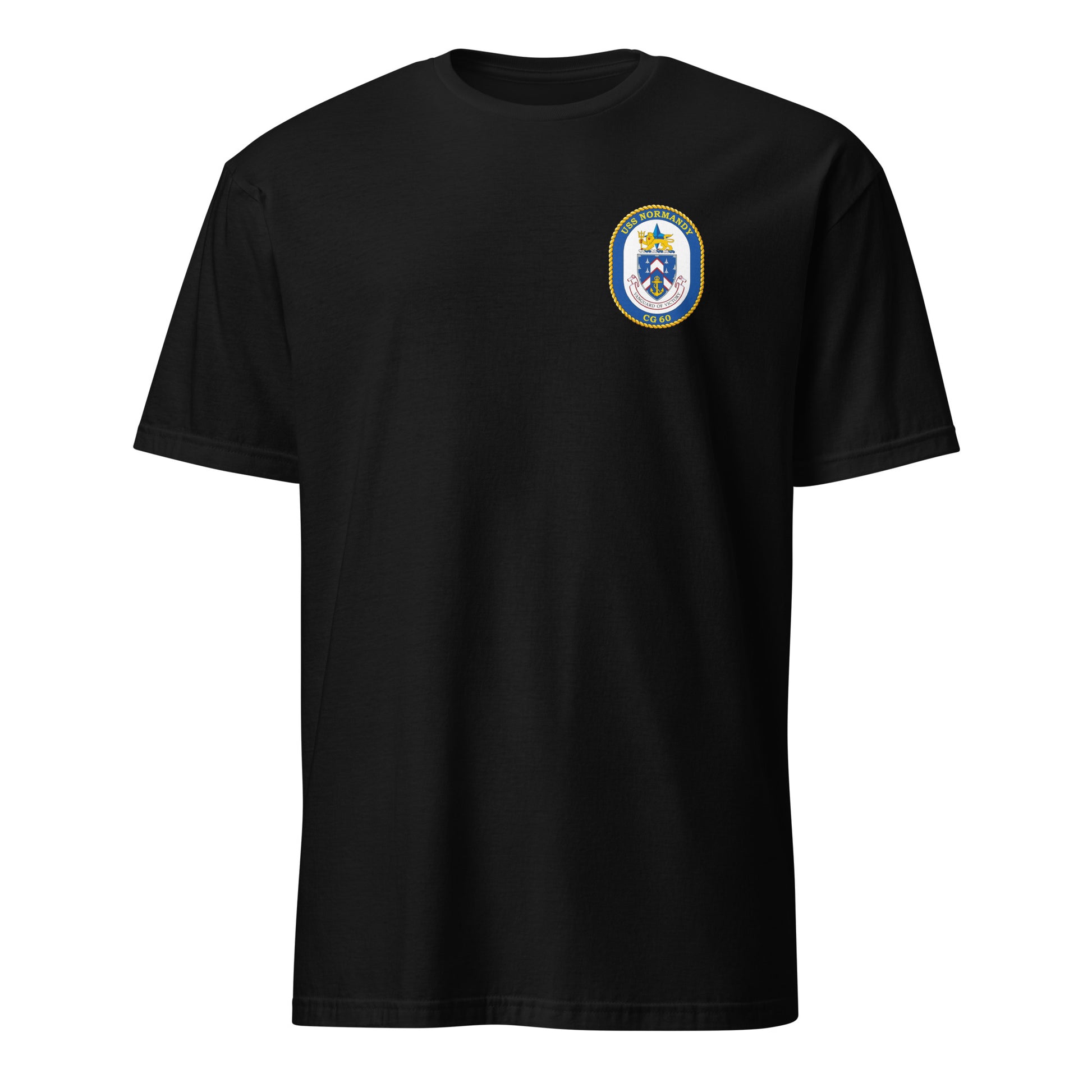 USS Normandy (CG-60) 2012 Cruise Shirt – front view, black