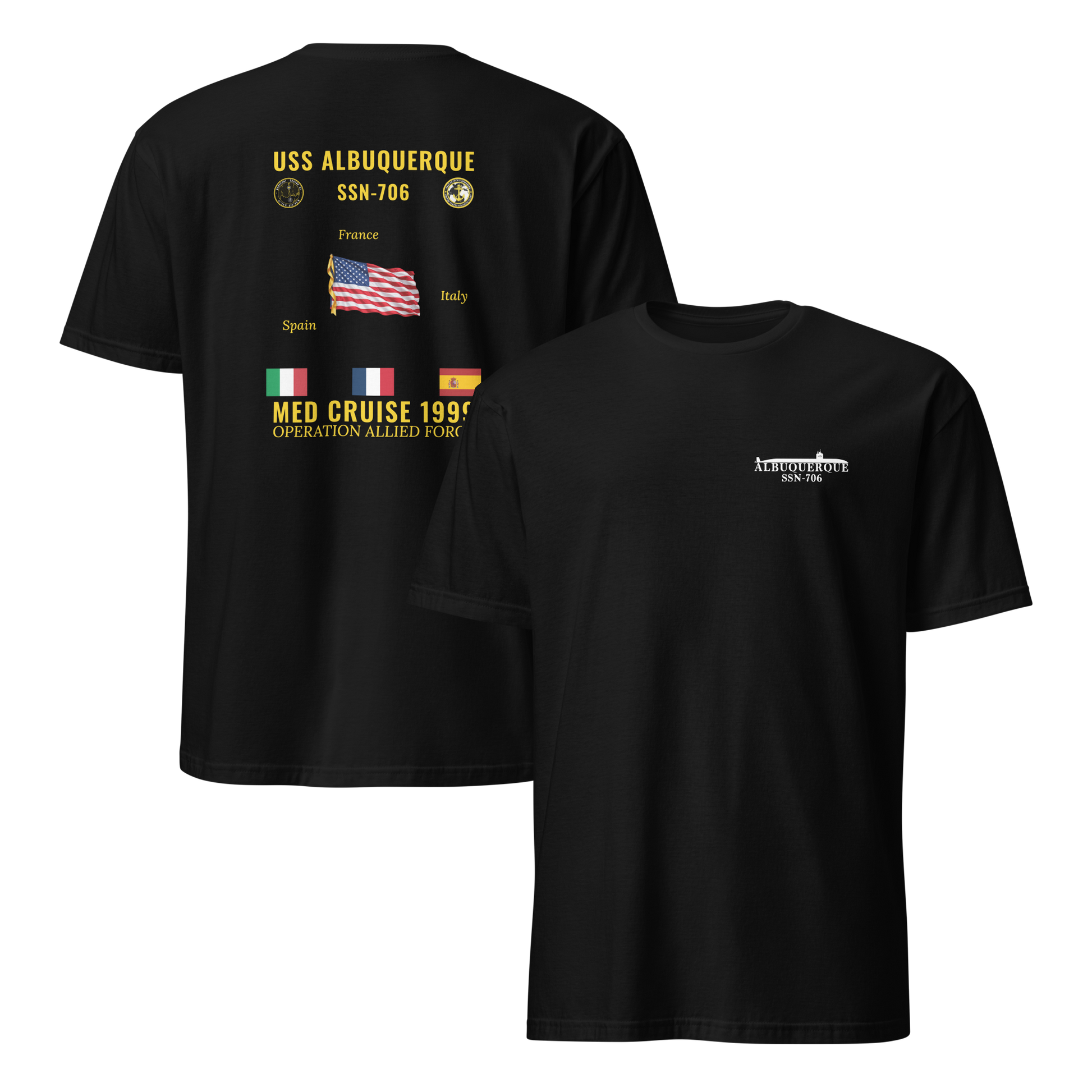 USS Albuquerque (SSN-706) 1999 Med Cruise Shirt