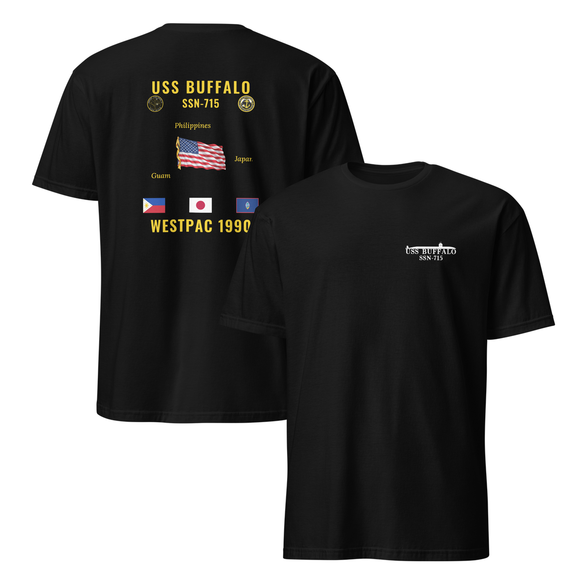 USS Buffalo (SSN-715) 1990 WestPac Cruise Shirt