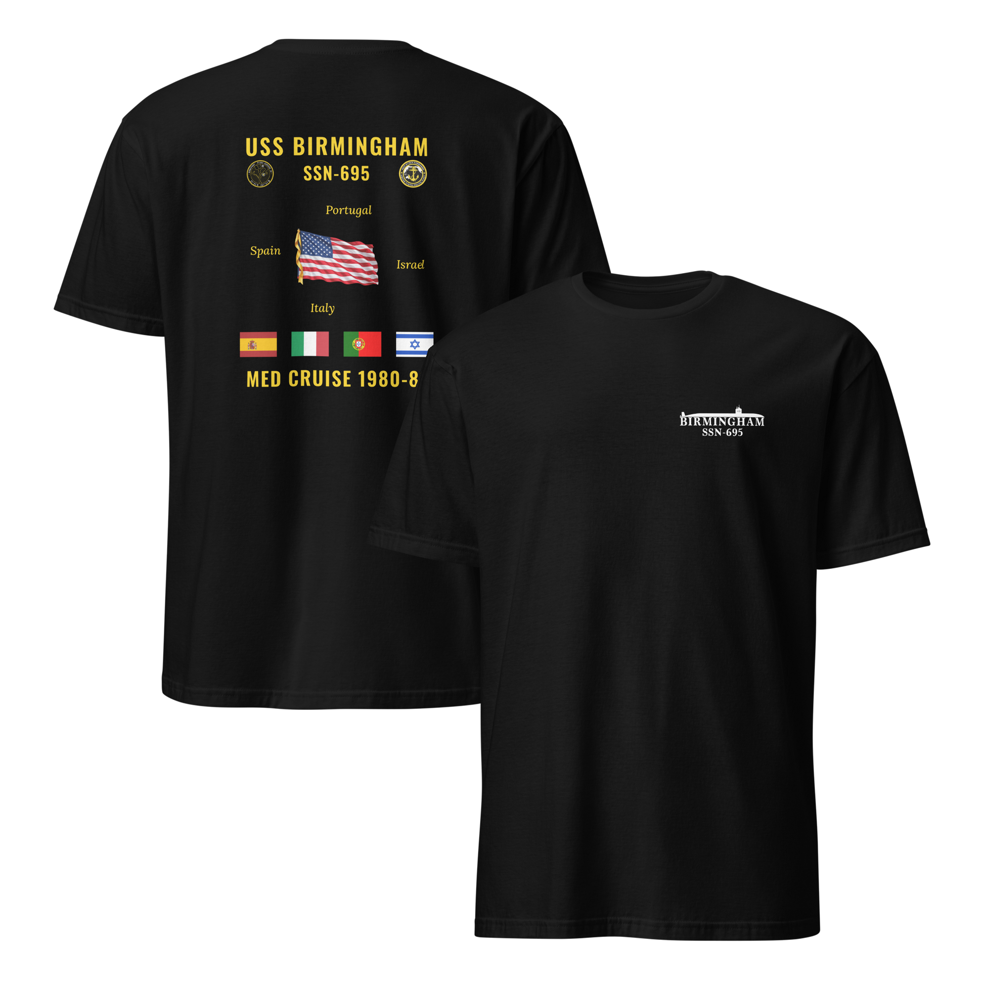 USS Birmingham (SSN-695) 1980-81 Med Cruise Shirt