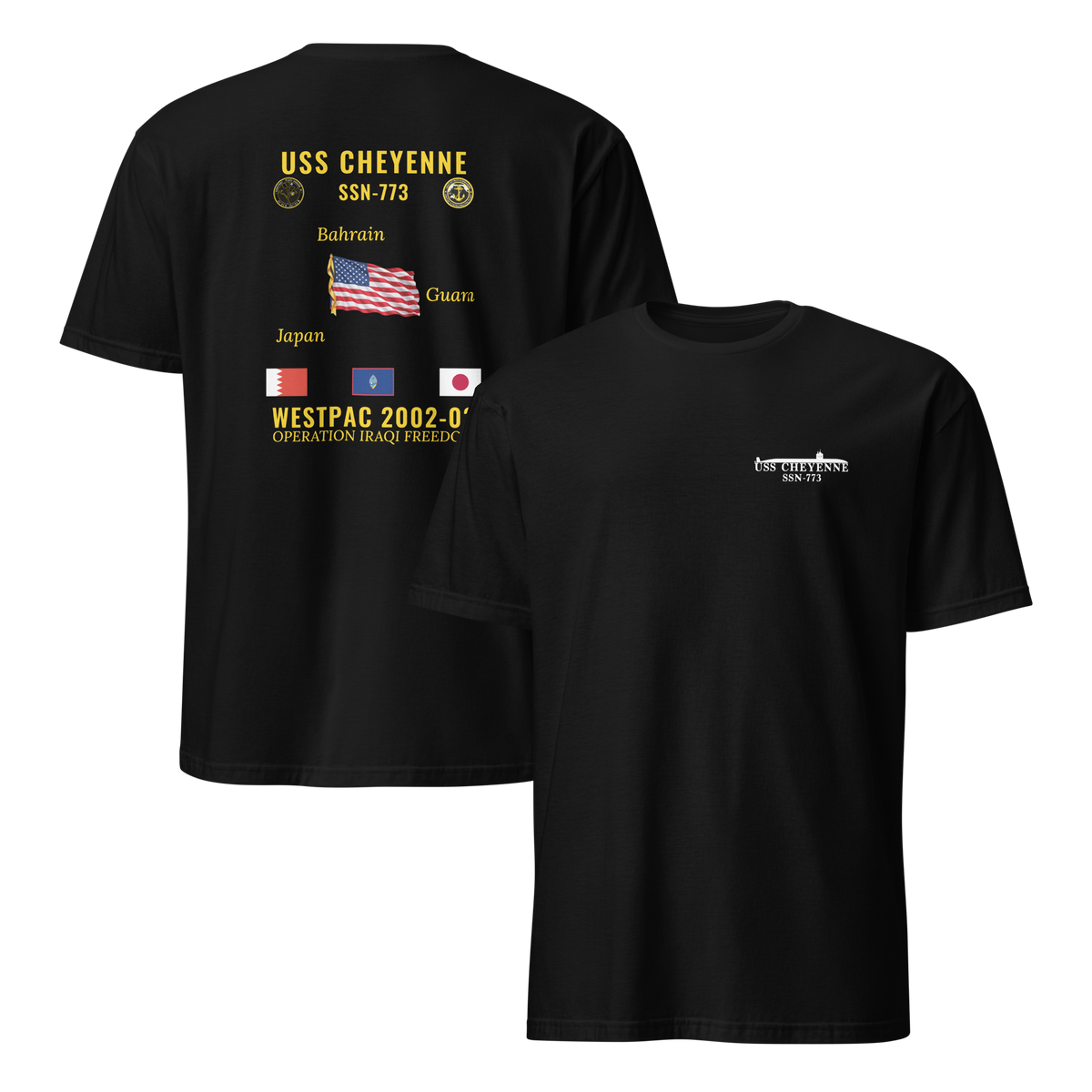 USS Cheyenne (SSN-773) 2002-03 WestPac Cruise Shirt