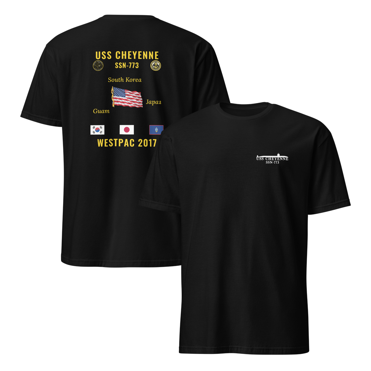 USS Cheyenne (SSN-773) 2017 WestPac Cruise Shirt