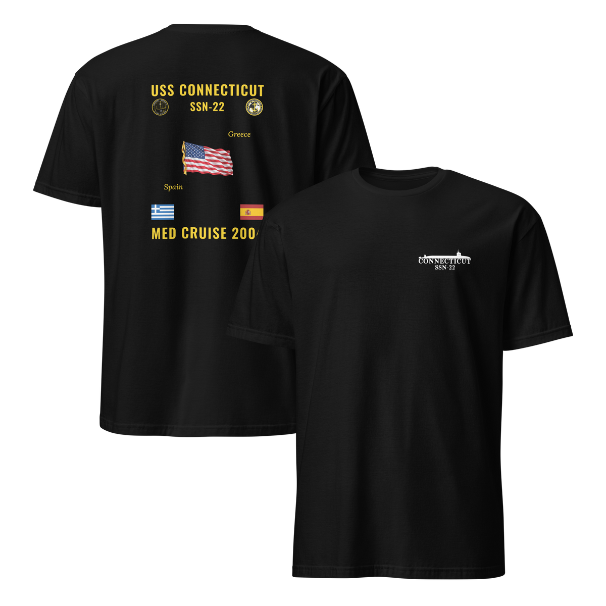 USS Connecticut (SSN-22) 2004 Med Cruise Shirt