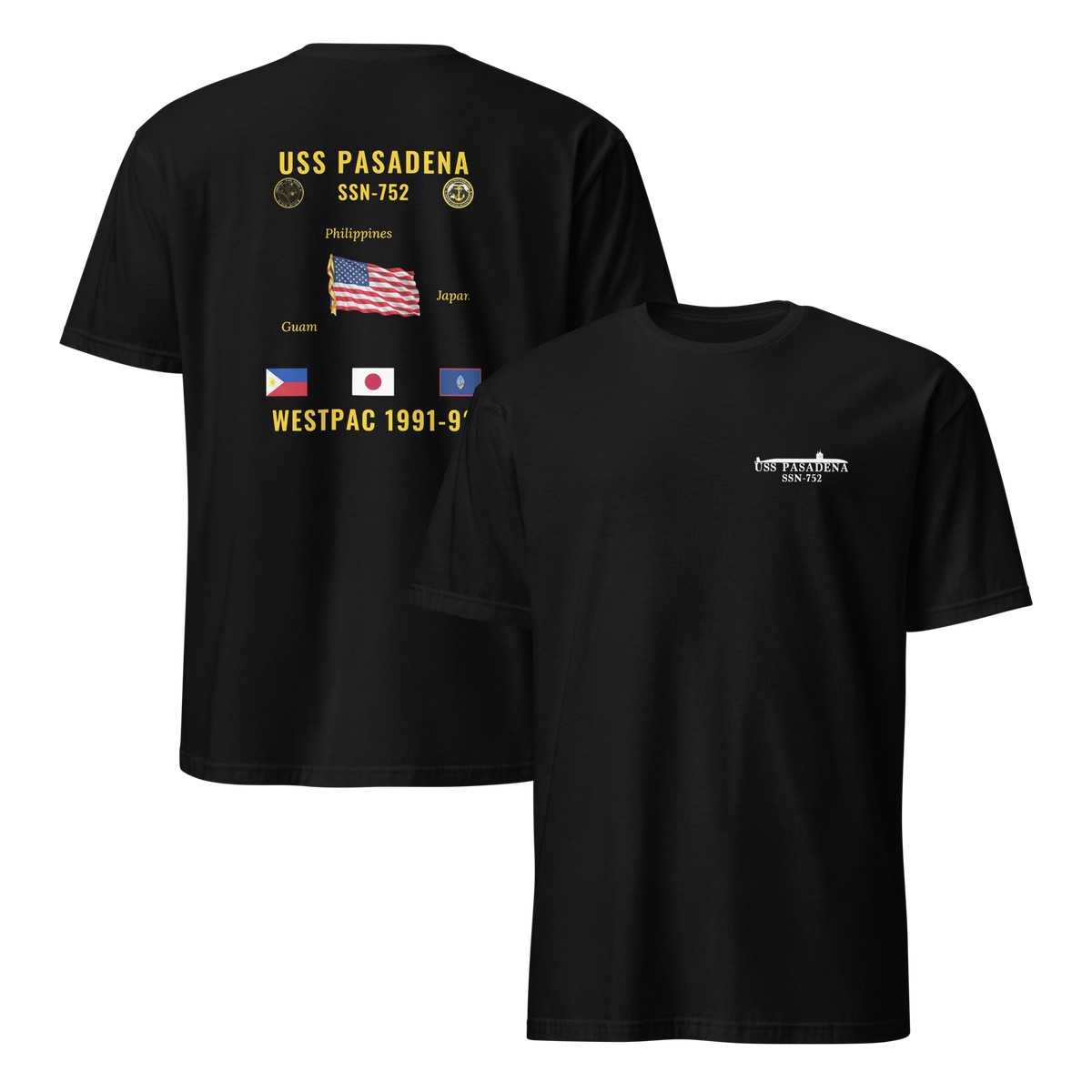 USS Pasadena (SSN-752) 1991-92 WestPac Cruise Shirt
