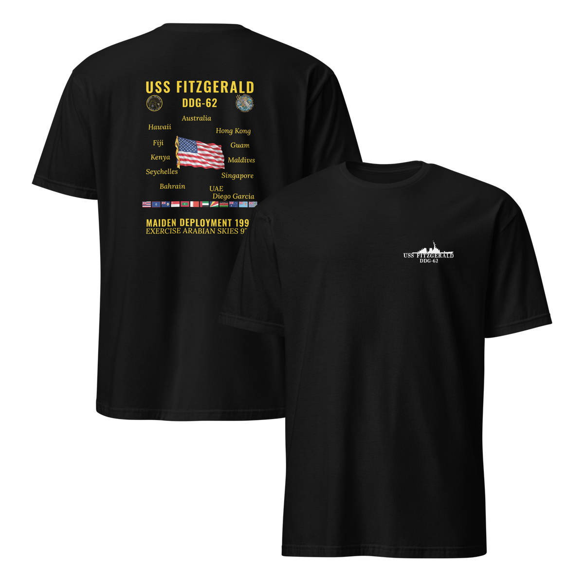USS Fitzgerald (DDG-62) 1997 Maiden Deployment Cruise Shirt