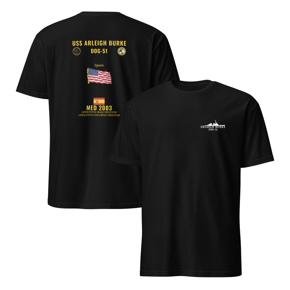 USS Arleigh Burke (DDG-51) 2003 Med Cruise Shirt
