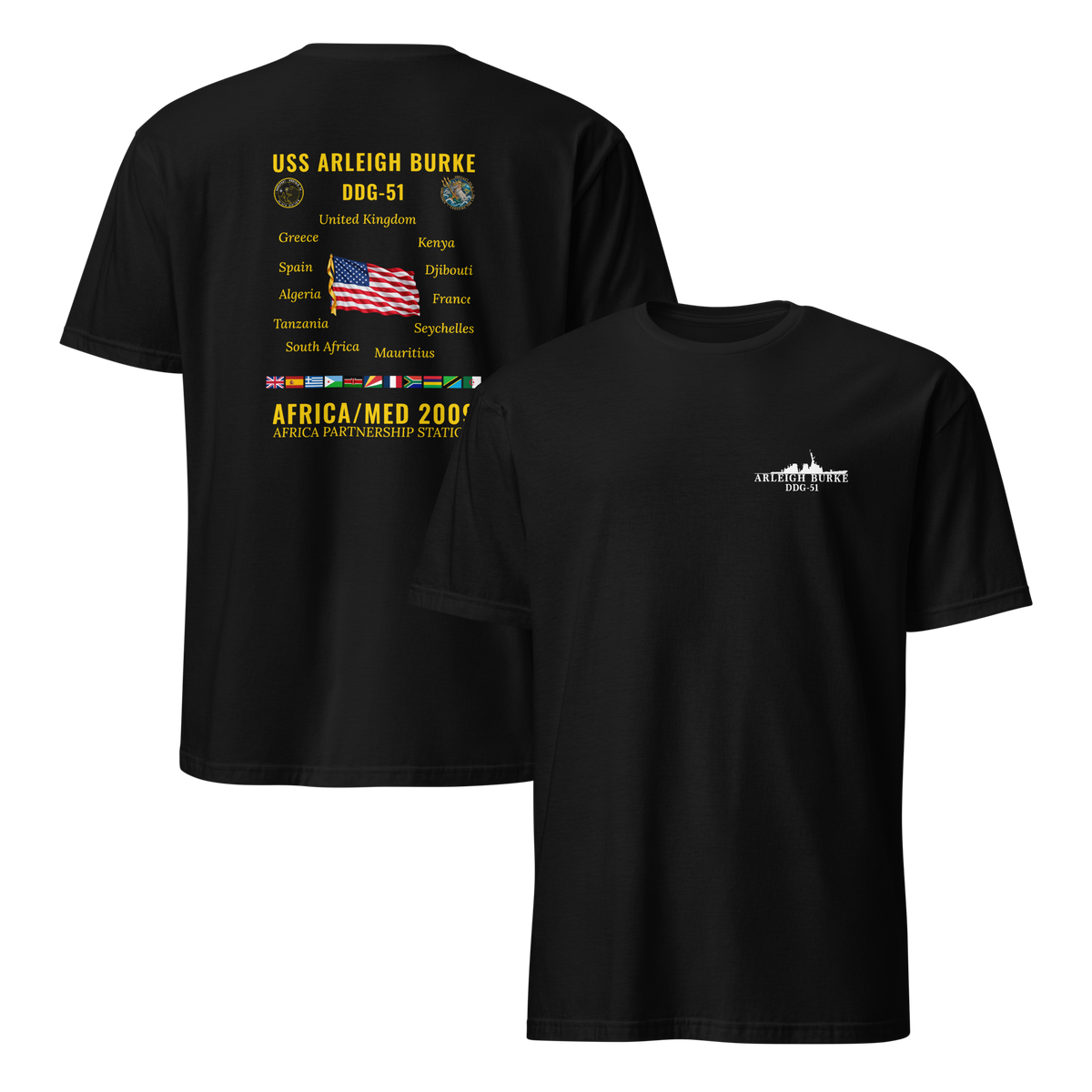 USS Arleigh Burke (DDG-51) 2009 Africa/Med Cruise Shirt