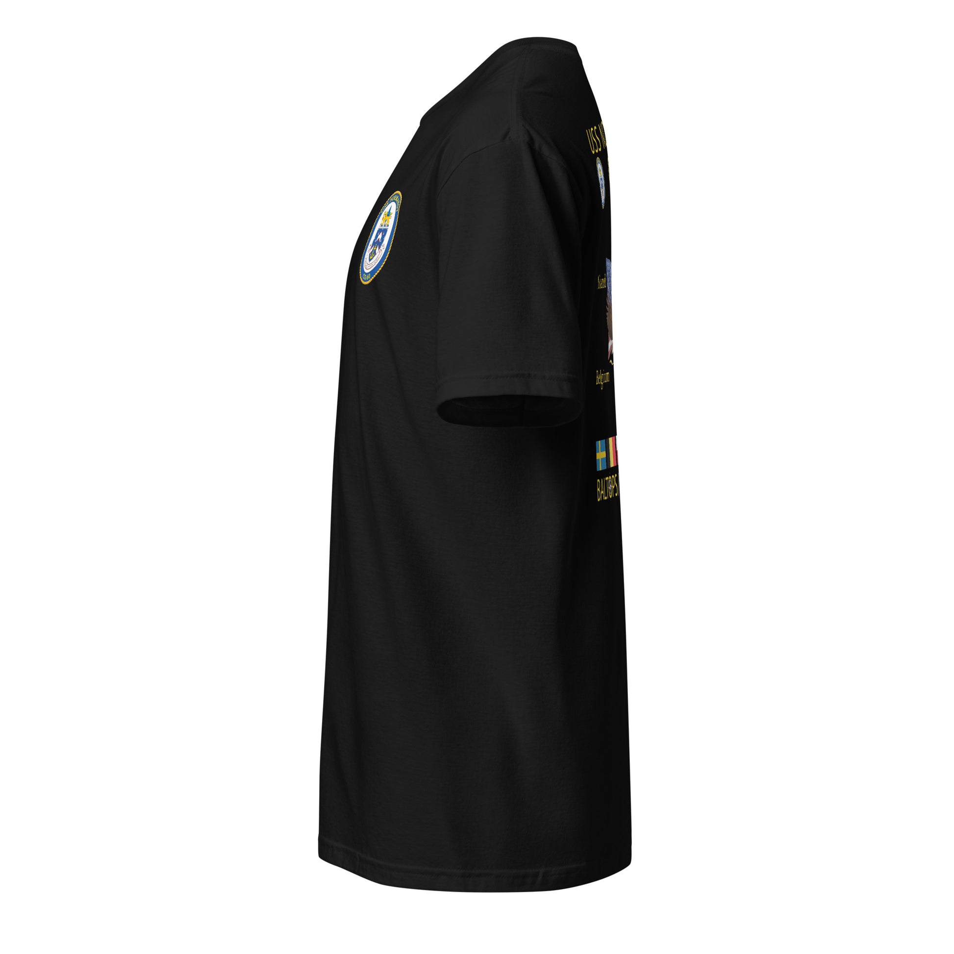 USS Normandy (CG-60) 2012 Cruise Shirt – left view, black