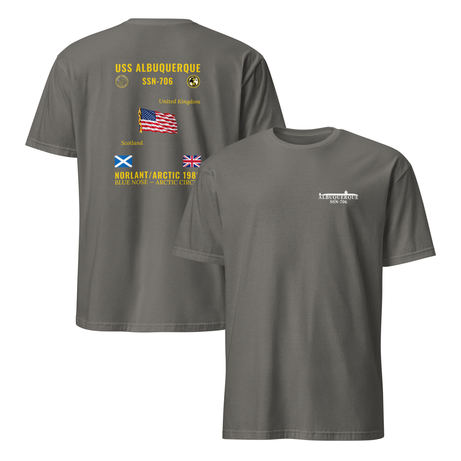 USS Albuquerque (SSN-706) 1986 NORLANT/Arctic Cruise Shirt
