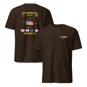 USS Honolulu (SSN-718) 1991 WestPac Cruise Shirt