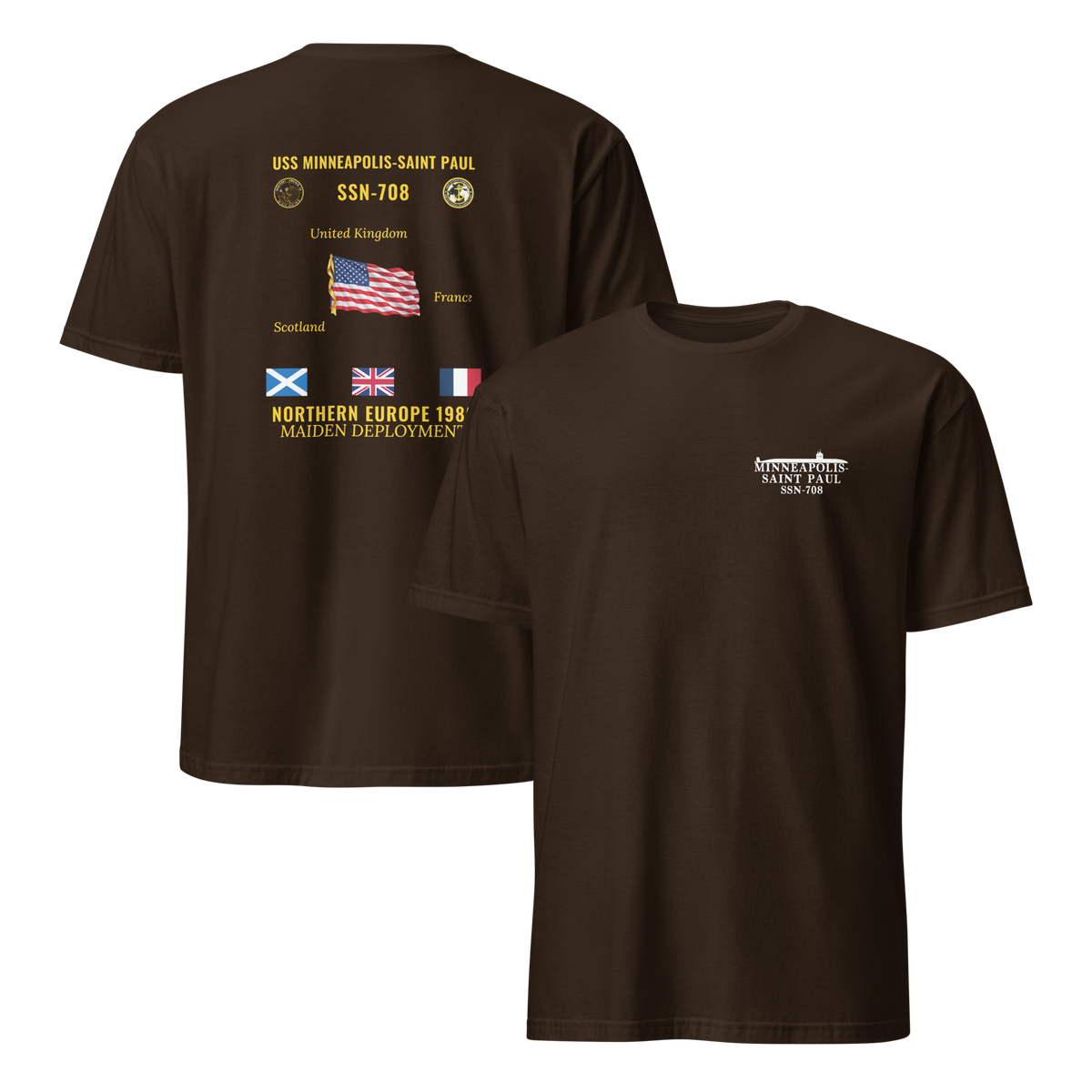USS Minneapolis-Saint Paul (SSN-708) 1986 Northern Europe Cruise Shirt