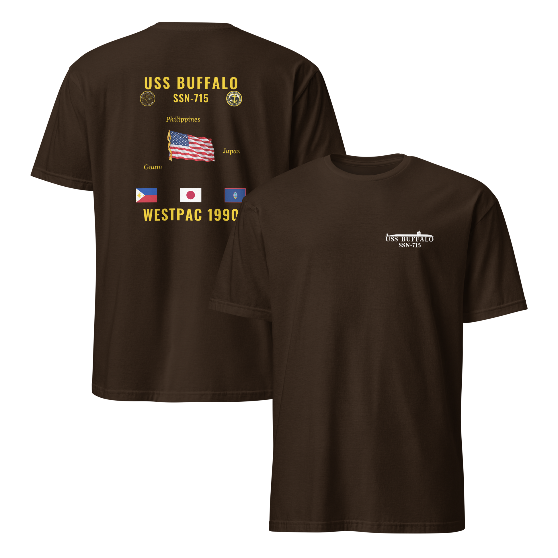 USS Buffalo (SSN-715) 1990 WestPac Cruise Shirt