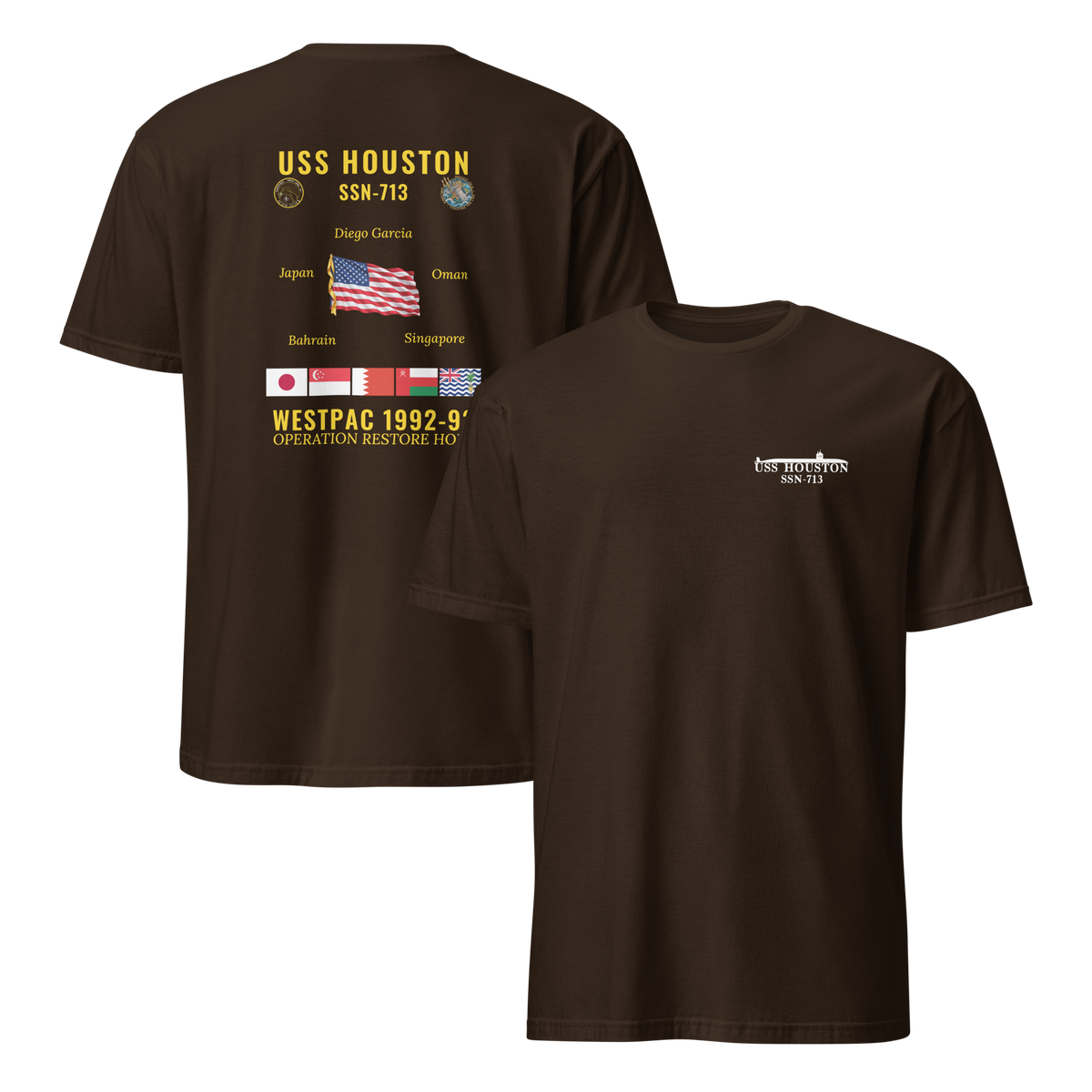 USS Houston (SSN-713) 1992-93 WestPac Cruise Shirt