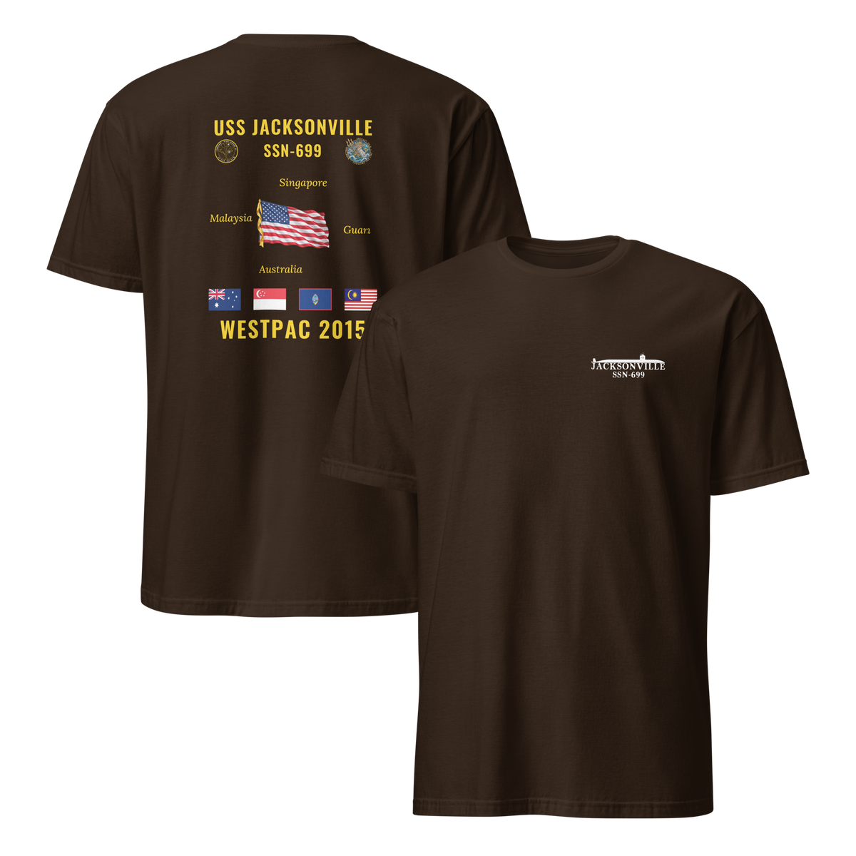 USS Jacksonville (SSN-699) 2015 WestPac Cruise Shirt