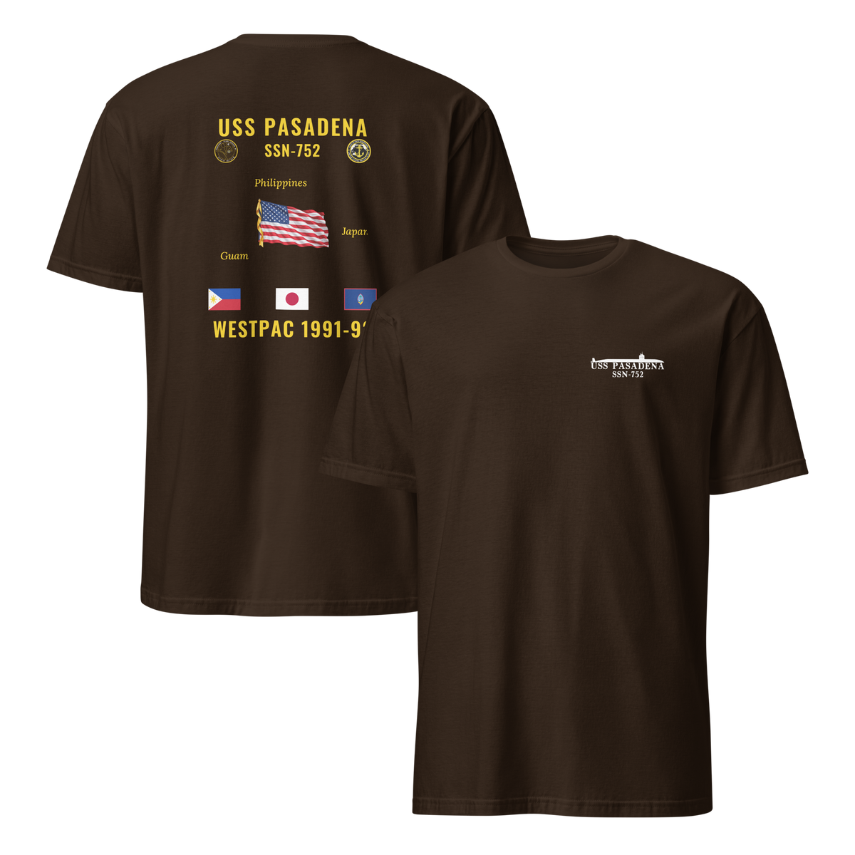USS Pasadena (SSN-752) 1991-92 WestPac Cruise Shirt