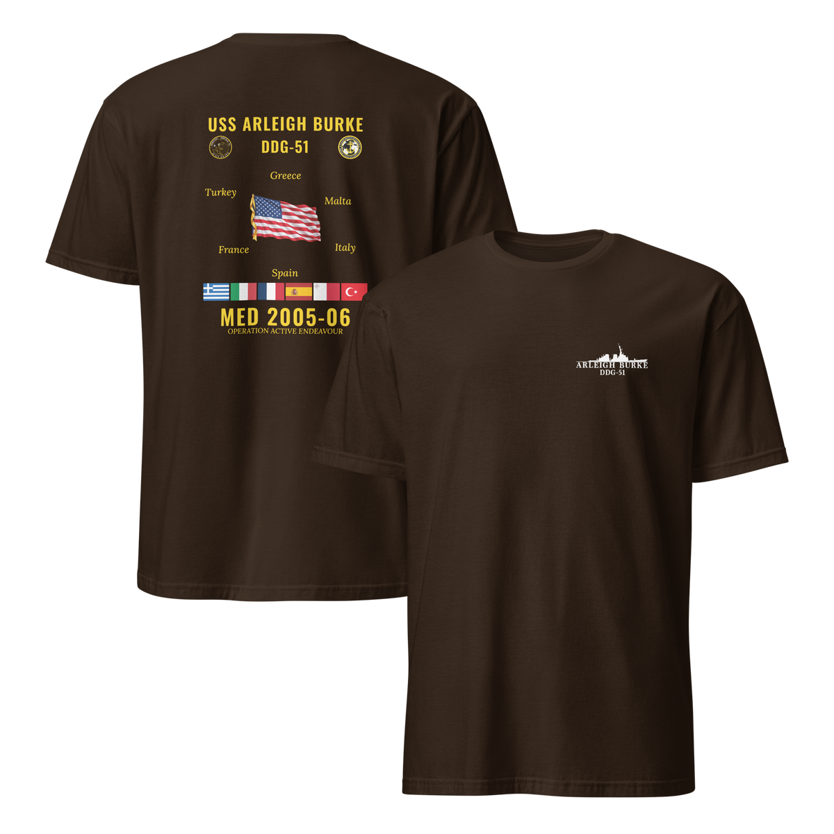 USS Arleigh Burke (DDG-51) 2005-06 Med Cruise Shirt