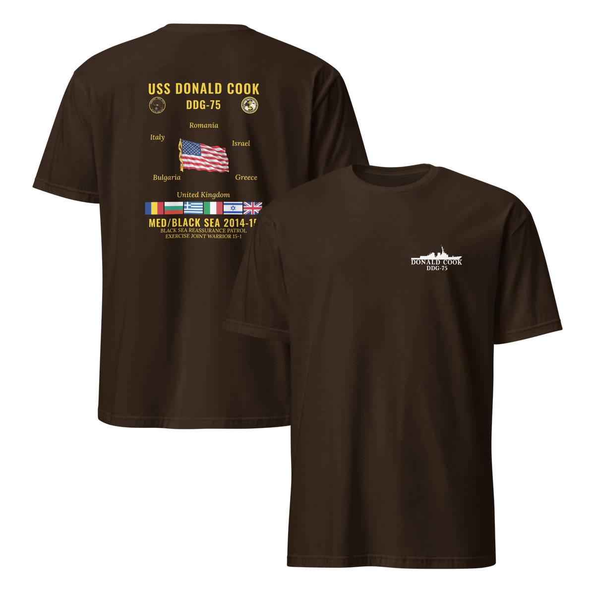 USS Donald Cook (DDG-75) 2014-15 Med/Black Sea Cruise Shirt