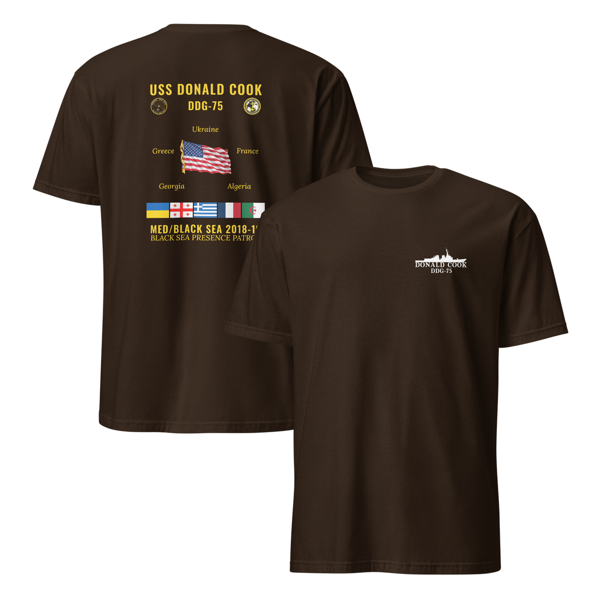 USS Donald Cook (DDG-75) 2018-19 Med/Black Sea Cruise Shirt