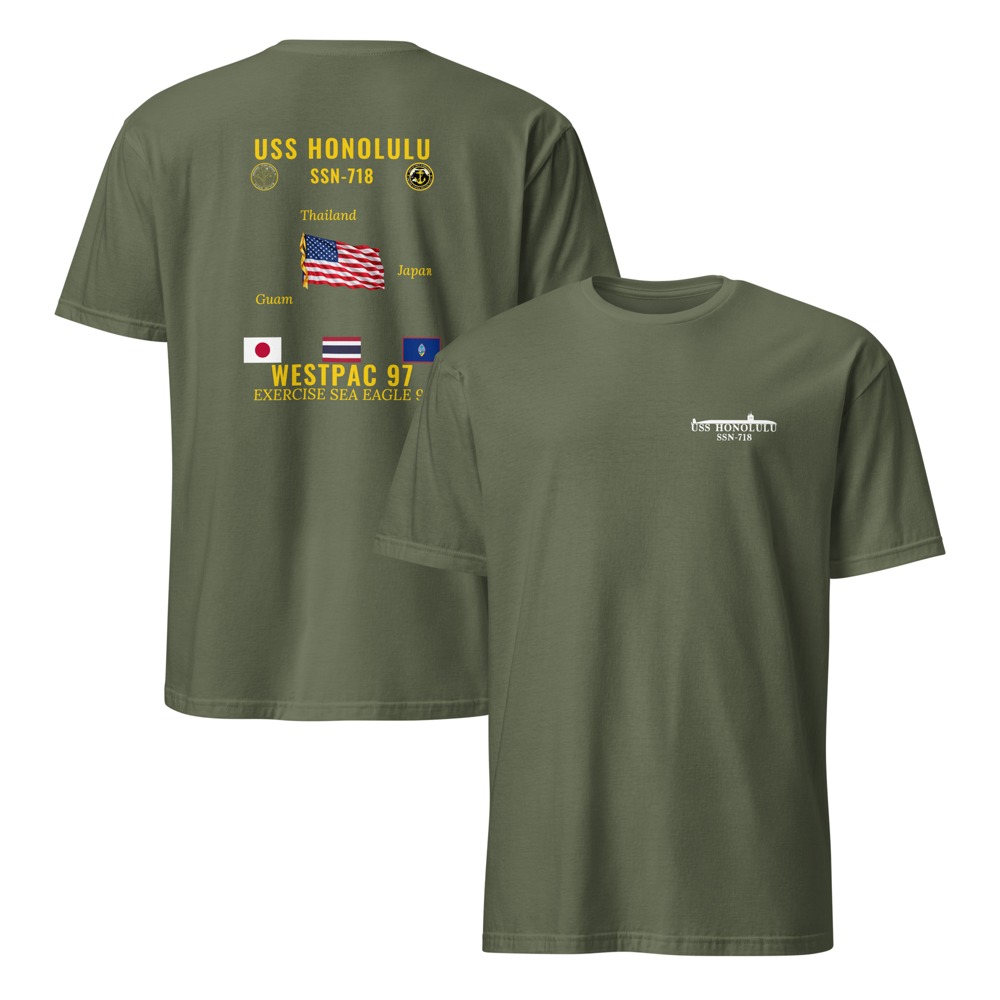 USS Honolulu (SSN-718) 1997 WestPac Cruise Shirt