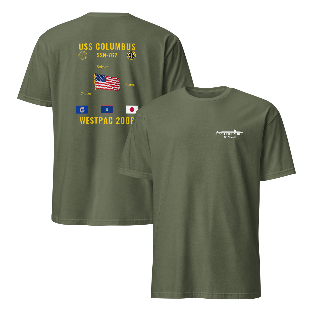 USS Columbus (SSN-762) 2008 WestPac Cruise Shirt