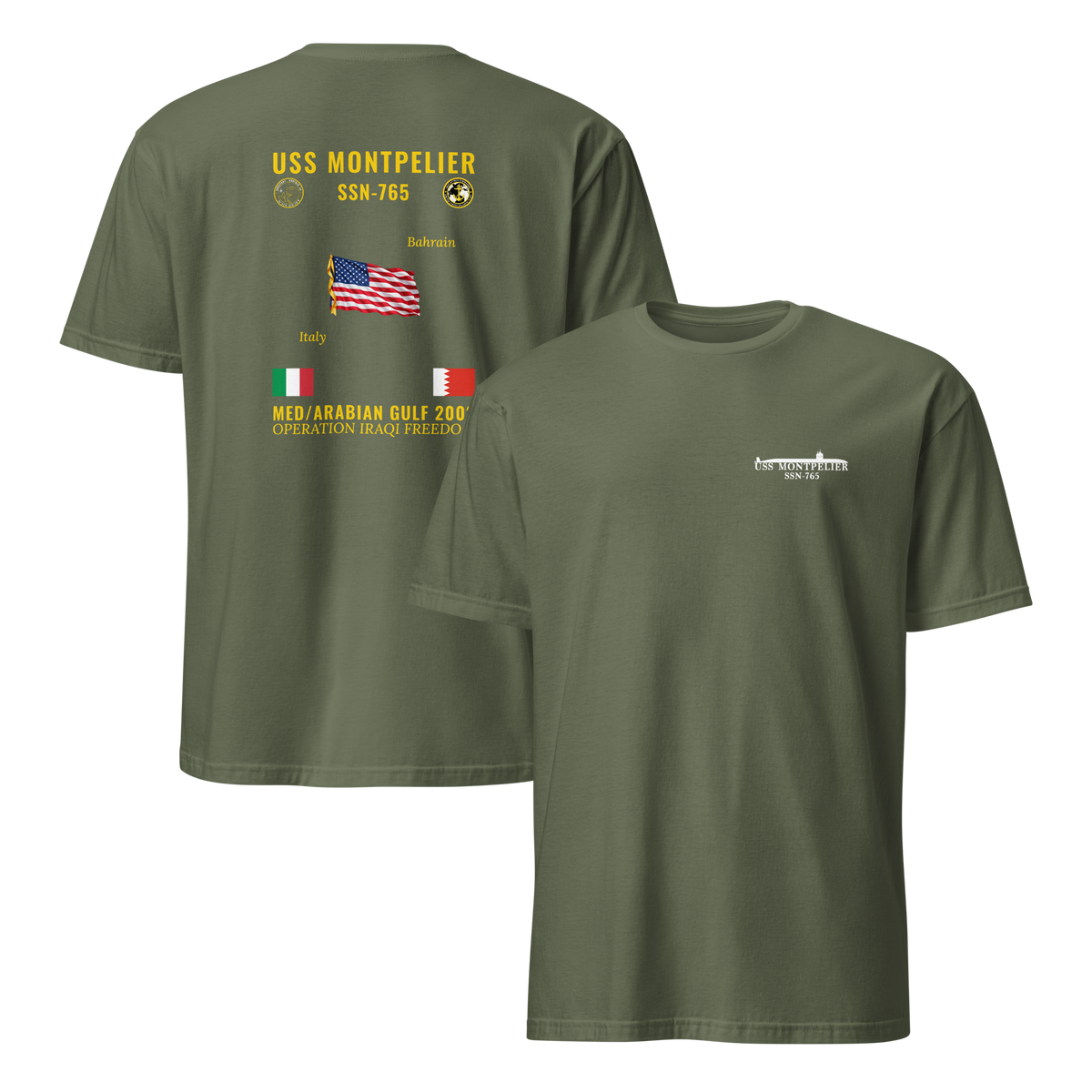 USS Montpelier (SSN-765) 2003 Med/Arabian Gulf Cruise Shirt
