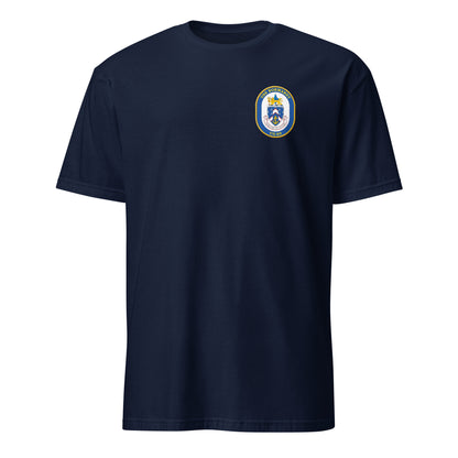 USS Normandy (CG-60) 2012 Cruise Shirt – front view, navy