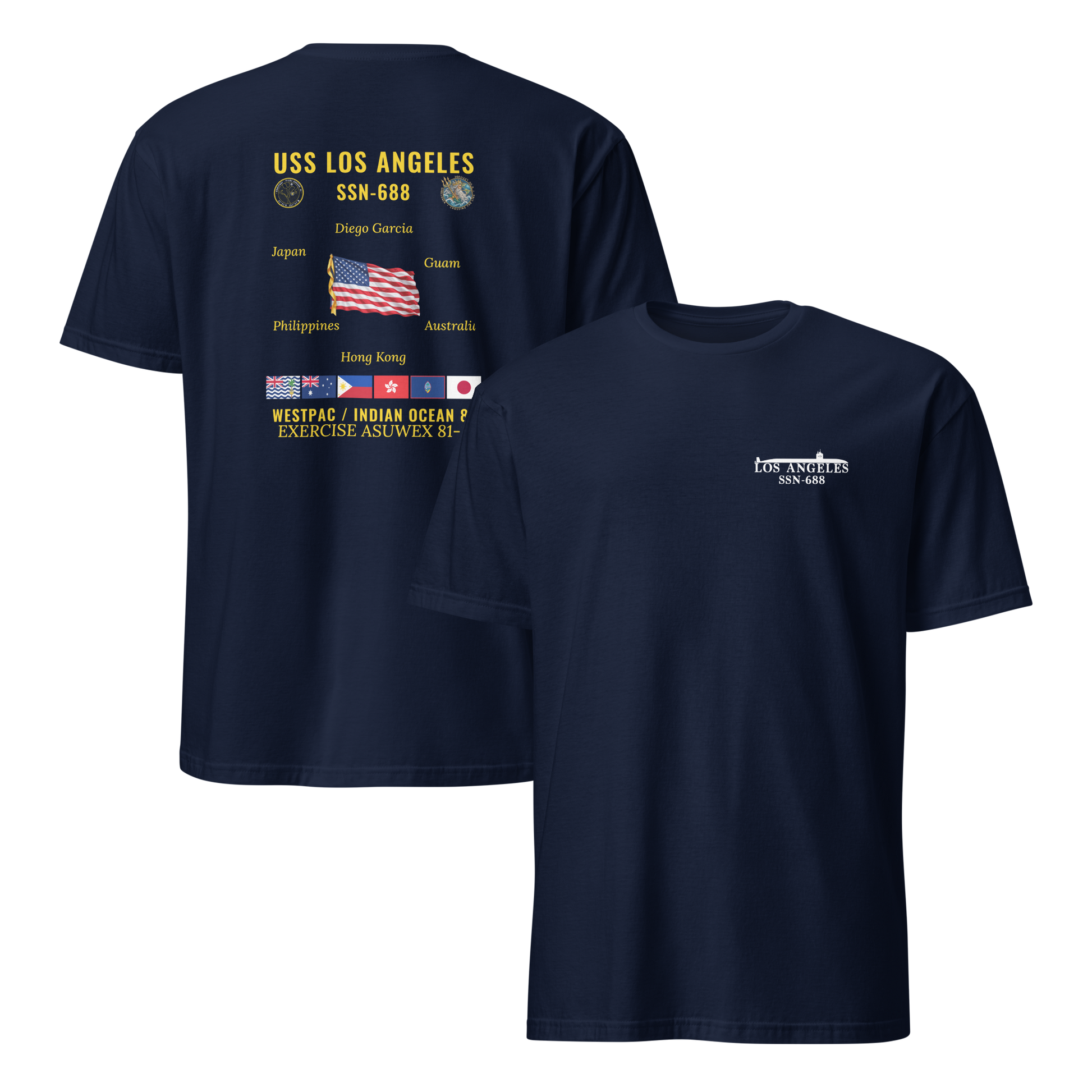 USS Los Angeles (SSN-688) 1981 WestPac/Indian Ocean Cruise Shirt