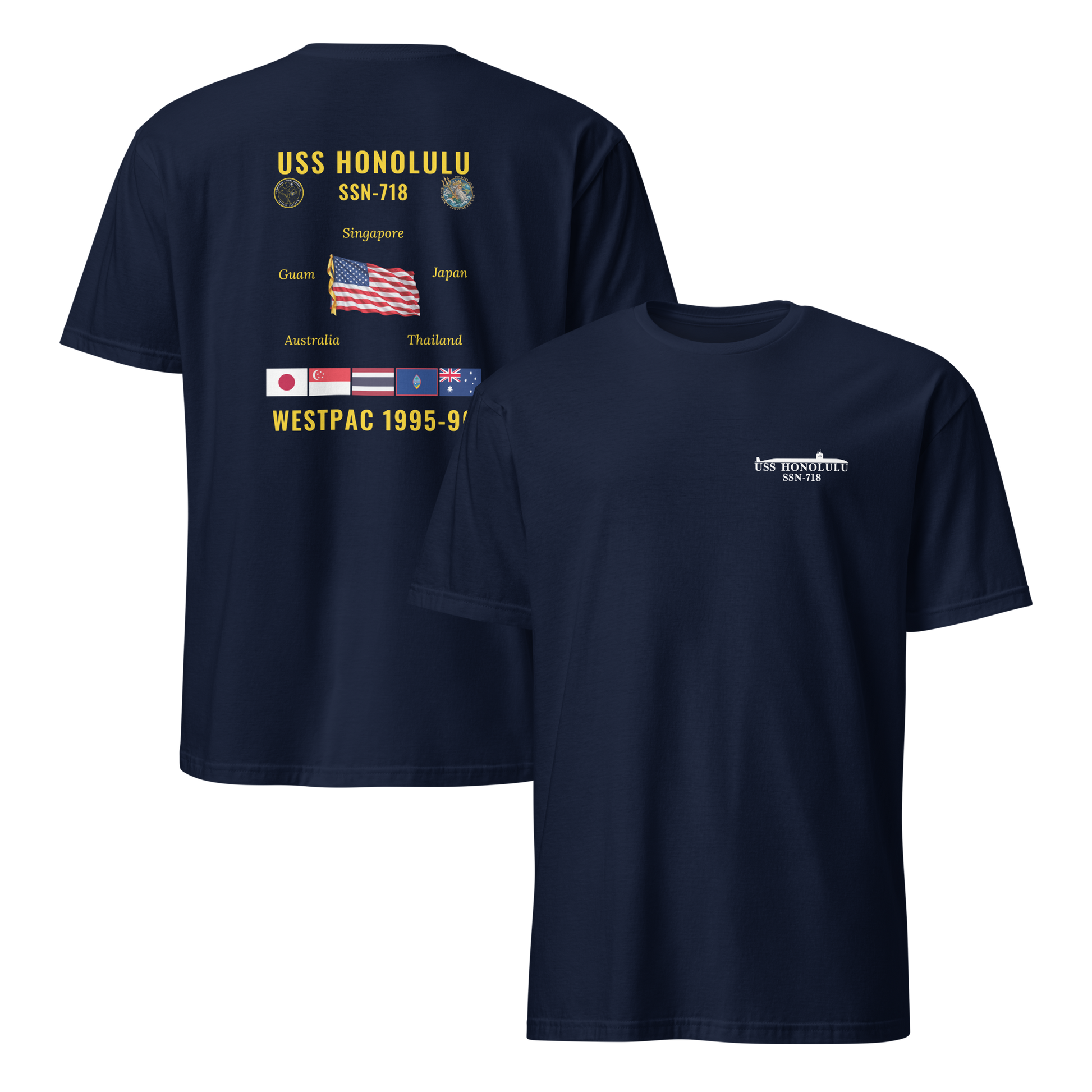 USS Honolulu (SSN-718) 1995-96 WestPac Cruise Shirt