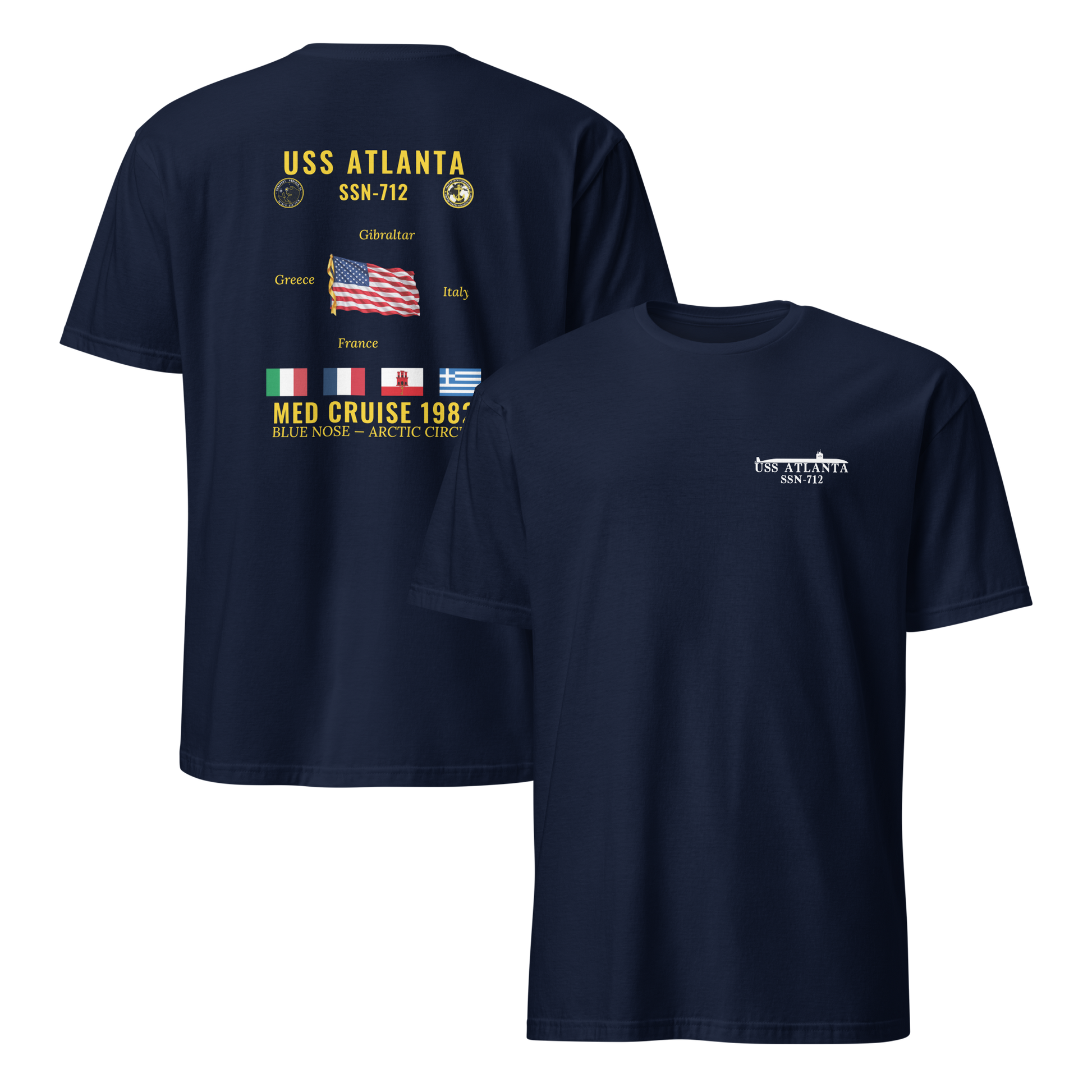 USS Atlanta (SSN-712) 1982 Med Cruise Shirt