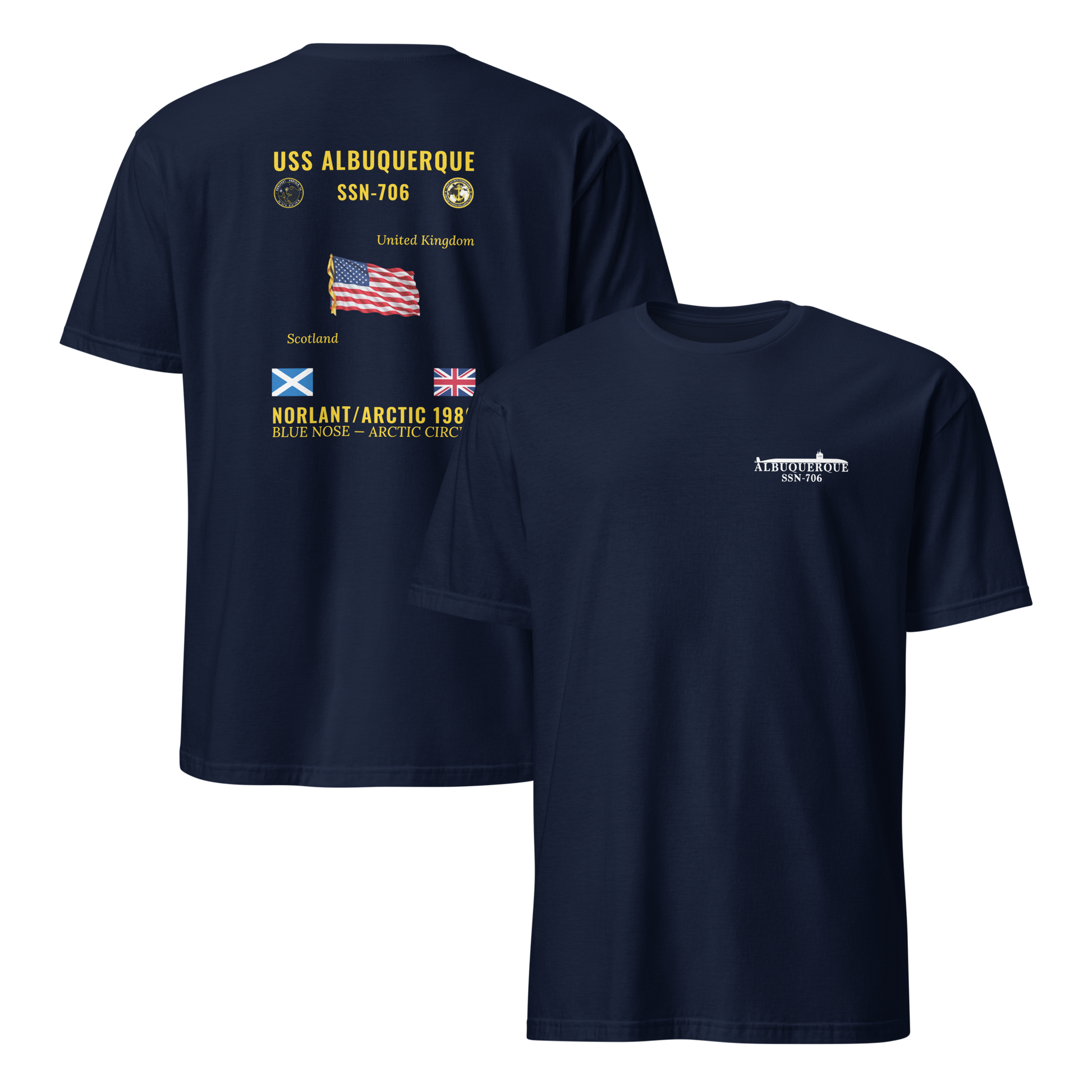 USS Albuquerque (SSN-706) 1986 NORLANT/Arctic Cruise Shirt