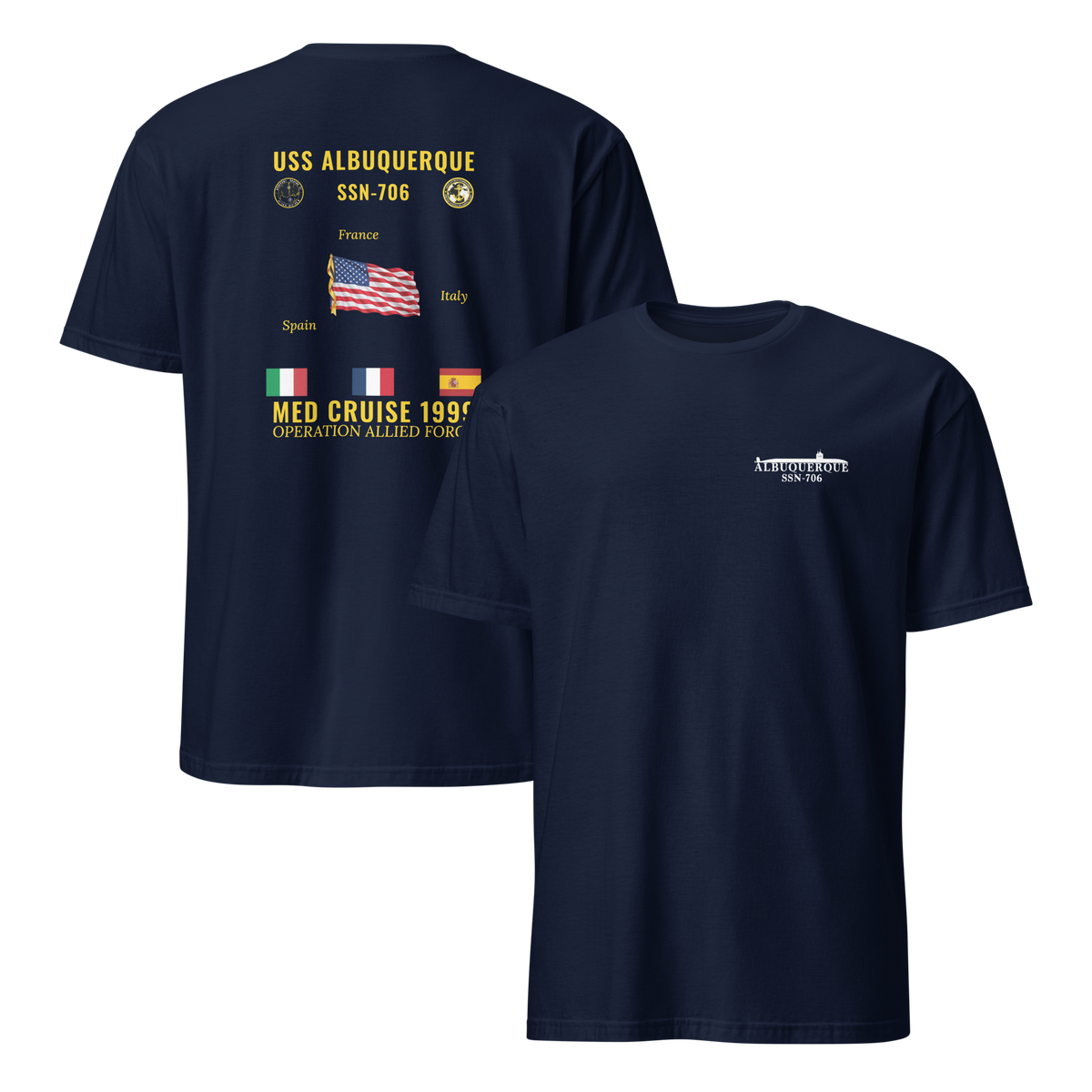 USS Albuquerque (SSN-706) 1999 Med Cruise Shirt