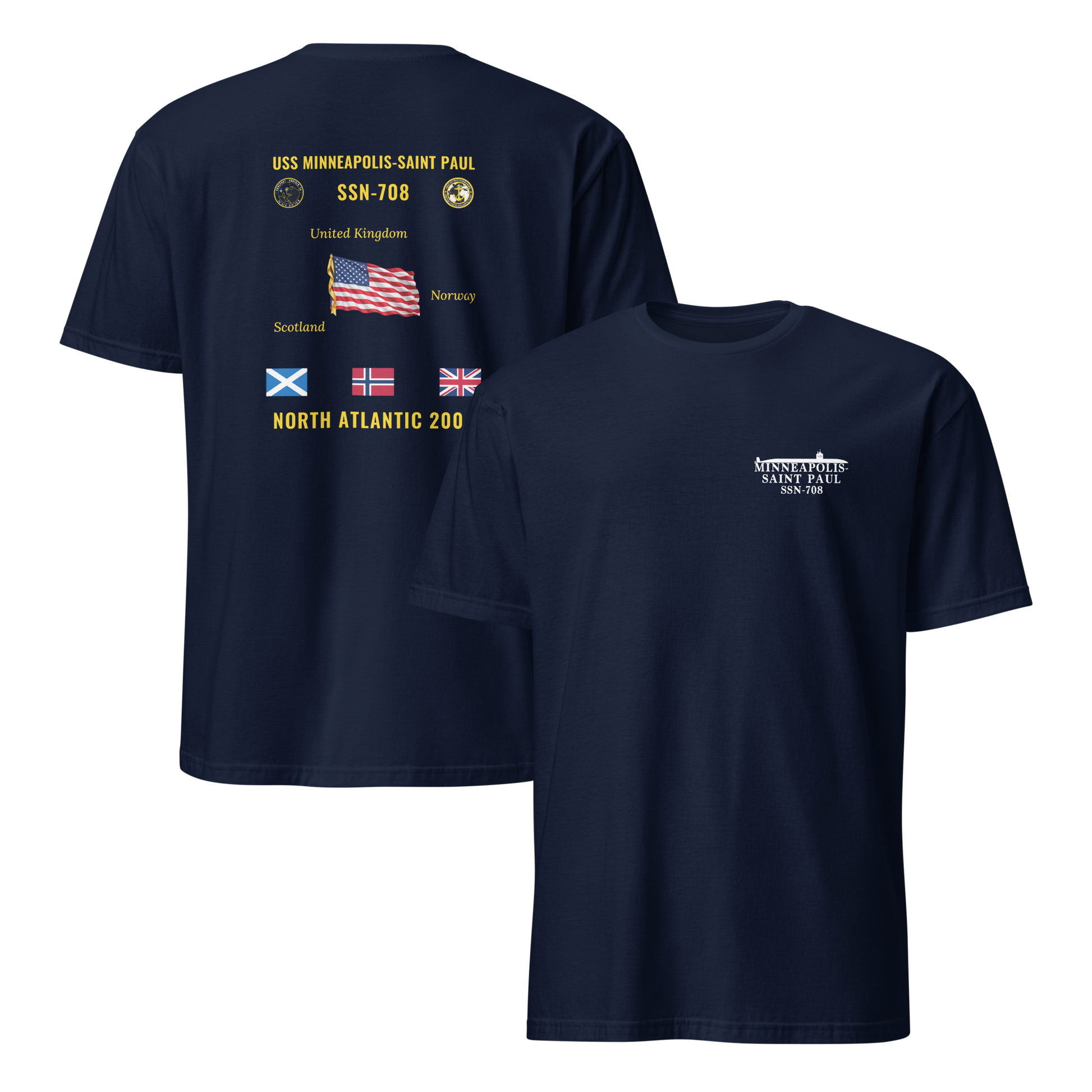 USS Minneapolis-Saint Paul (SSN-708) 2004 North Atlantic Cruise Shirt
