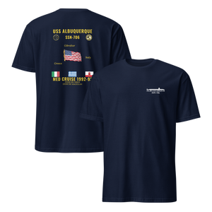 USS Albuquerque (SSN-706) 1992-93 Med Cruise Shirt