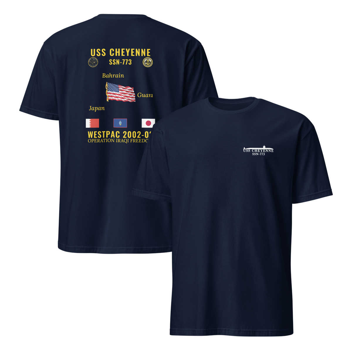 USS Cheyenne (SSN-773) 2002-03 WestPac Cruise Shirt